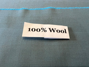 Tropic Blue Shot 100% Wool Gabardine.   1/4 Metre Price
