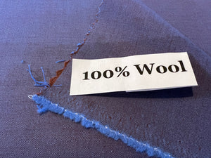 Periwinkle Brownn Shot 100% Wool Gabardine.   1/4 Metre Price