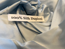 Load image into Gallery viewer, Windswept Blue 100% Silk Dupioni.      1/4 Meter Price