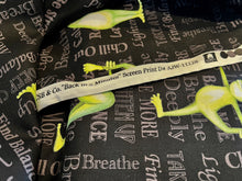 Load image into Gallery viewer, &quot;Back in 5 Minutes&quot; Yogi Frogs 100% Cotton.   1/4 Metre Price
