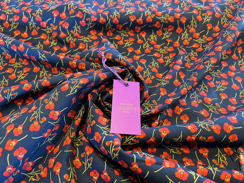 Ros B Pansies Liberty of London  100% Cotton Tana Lawn.  1/4 Metre Price