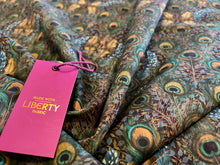 Load image into Gallery viewer, Peacock Manor Green Liberty of London 100% Cotton Tana Lawn   1/4 Metre Price