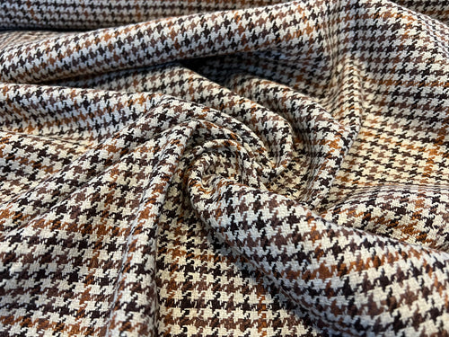 #1281 Exclusive 100% Raw Silk Herringbone Suiting Remnant