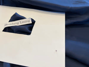 Indigo Blue 100% Bemberg Lining.  1/4 Metre Price