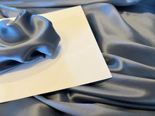 Load image into Gallery viewer, Charisma Blue 100% Silk Charmeuse.  1/4 Metre Price