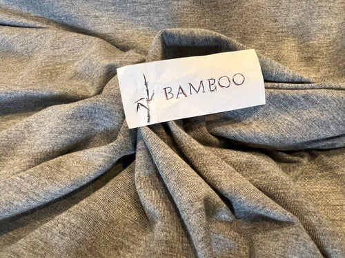 Grey Marl Bamboo Knit 92% Bamboo 8% Spandex.  1/4 Metre Price