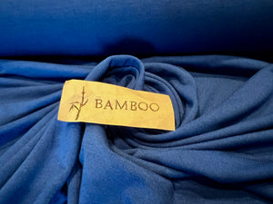 Deep Royal Blue 95% Bamboo 5% Spandex Knit. 1/4 Metre Price