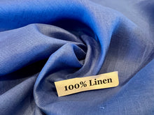 Load image into Gallery viewer, Cornflower Blue 100%  Handkerchief Linen.   1/4 Metre Price