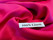 Load image into Gallery viewer, Flamingo Pink 100%  Handkerchief Linen.   1/4 Metre Price