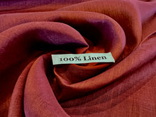 Load image into Gallery viewer, Burnt Cinnamon 100% Handkerchief Linen.   1/4 Metre Price