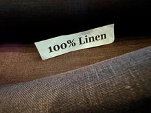 Load image into Gallery viewer, Espresso Brown 100% Linen.    1/4 Meter Price