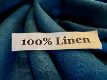 Load image into Gallery viewer, Teal 100% Linen.  1/4 Metre Price
