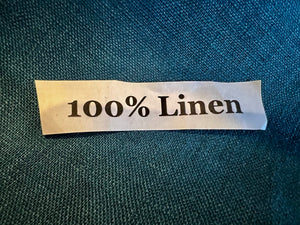 Teal 100% Linen.  1/4 Metre Price