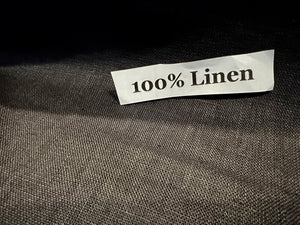 Charcoal Grey 100% Linen.  1/4 Metre Price