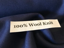 Load image into Gallery viewer, Royal Blue 100% Wool Firm Knit.   1/4 Metre Price