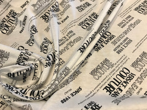 Baroque Regalia 100% Cotton Knit.    1/4 Metre Price