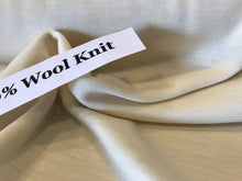 Load image into Gallery viewer, Ivory Lightweight 100% Wool Knit     1/4 Metre Price