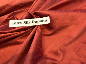 Watermelon Dupioni 100% Silk.    1/4 Meter Price