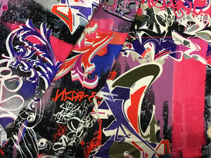 Signature Versace Graffiti 100% Viscose Knit     1/4 Meter Price