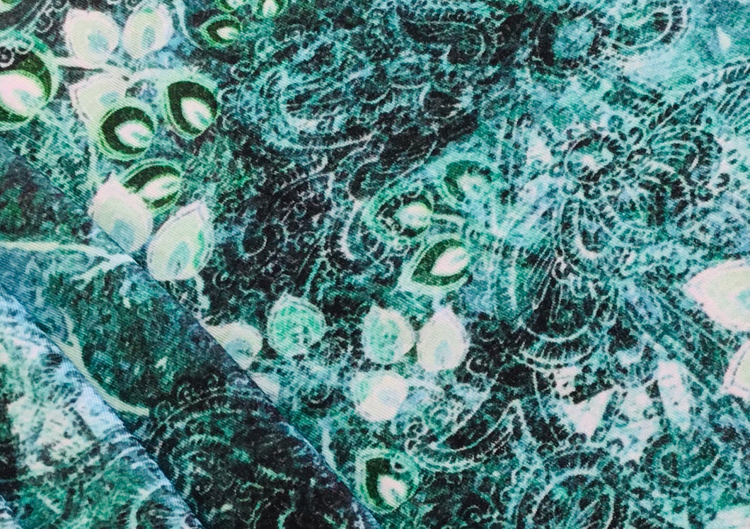 Signature Seafoam Green Paisley Print Knit