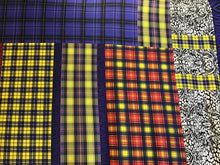 Load image into Gallery viewer, Designer Funky Tartan 100% Silk Knit Panel