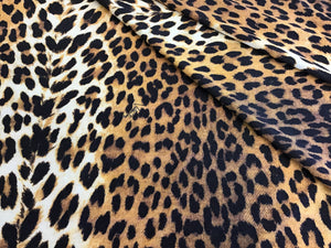 Signature Leopard Print 100% Viscose Knit      1/4 Meter Price