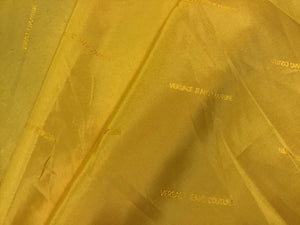 Yellow Italian Designer 100% Viscose Lining.    1/4 Meter Price