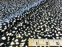 Load image into Gallery viewer, 70% Cotton &amp; 30% Silk White dots on Black Voile