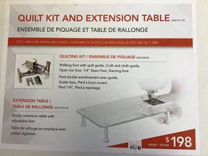 ELNA/ Janome Quilt Kit and Extension Table.