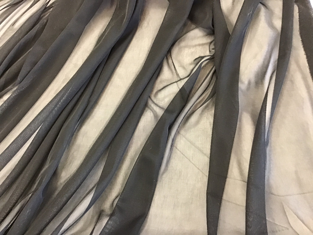 Black Matte Stretch Chiffon 100% polyester