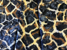 Load image into Gallery viewer, Navy and Brown Animal Print 97% Cotton 3% Spandex