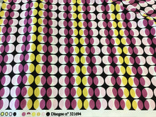 Load image into Gallery viewer, Pink and Yellow Dots 97% Cotton 3% Spandex