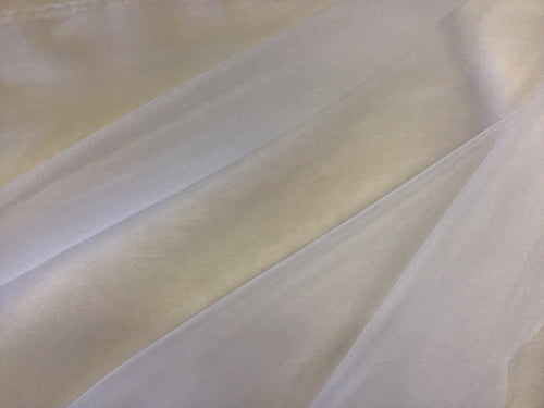 Matte White Organza 100% Polyester.  1/4 Metre Price