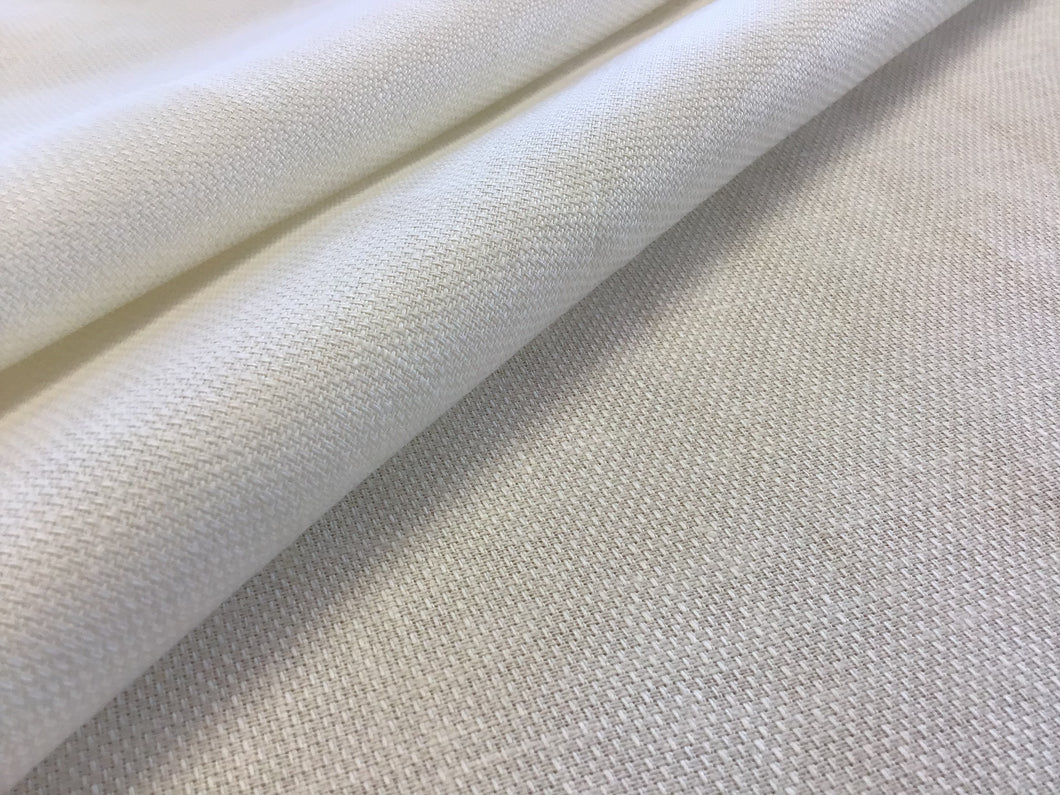 Large Weave White 100% Linen Suiting   1/4 Meter Price