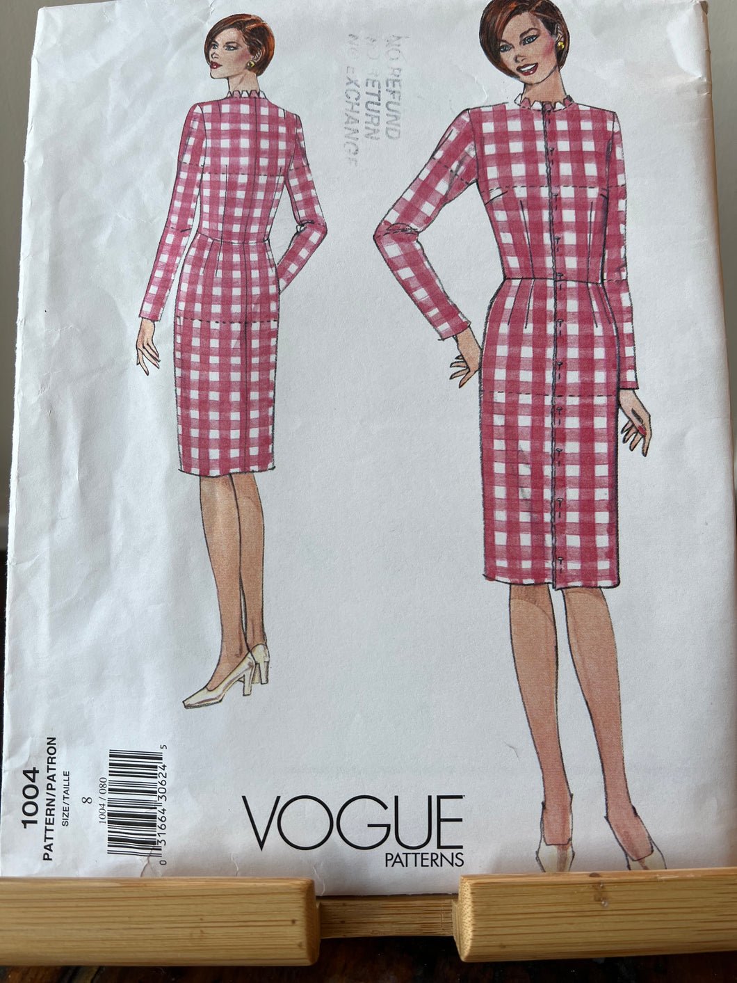 Vogue 1004 Size 8 Fitting Pattern