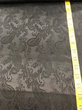 Load image into Gallery viewer, Black Viscose Paisley Lining      1/4 Metre Price