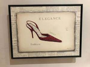 Elegance Red Shoe Print