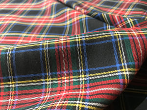 Red & Black Plaid 50% Bamboo 50% Cotton Flannel   1/4 Metre Price