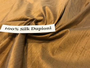 Antique Gold 100% Silk Dupioni.      1/4 Meter Price