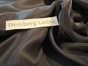 Dark Midnight Navy Bemberg Lining.   -    1/4 Metre Price