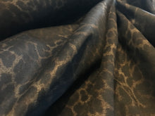 Load image into Gallery viewer, Navy &amp; Brown Leopard Printed Ponte 58% Poly 37% Rayon 5% Spandex  1/4 Metre Price
