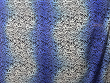 Load image into Gallery viewer, Designer Shades of Blue &quot;Keep on Smiling&quot; 100% Silk Crepe de Chine.   1/4 Metre Price