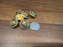 Load image into Gallery viewer, Exclusive Antique Gold Medusa Metal Buttons