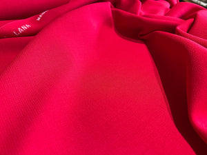 Canadian Red 100% Wool Double Crepe   1/4 Meter Price