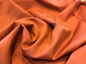 Orange 100% Wool Gabardine Stretch Suiting.    1/4 Metre Price