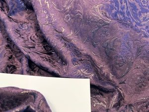 Royal Purple Shot Matelasse 70% Wool 25% Silk 5% Lurex.   1/4 Metre Price
