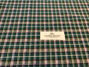 Green & Blue Plaid Thomas Mason 100% Cotton.   1/4 Metre Price