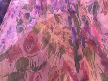 Load image into Gallery viewer, Rose Garden Crinkle 100% Silk Chiffon.    1/4 Metre Price