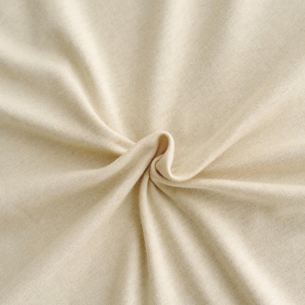 Ivory Pure Organic Solid Cotton Knit.   1/4 Metre Price