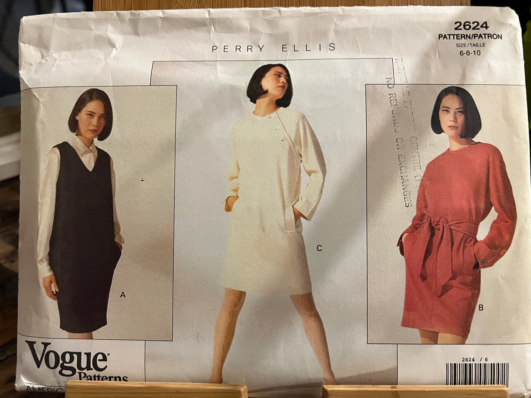 Vintage Vogue #2624 Perry Ellis Size 6-8-10